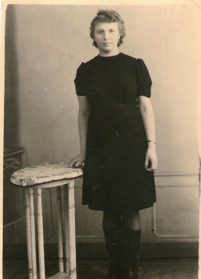 Barbara Cielecka po powrocie z obozu (styczeń 1946 r.)