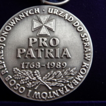 medal Pro Patria rewers