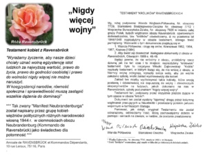thumbnail of Testament Kobiet Ravensbruck